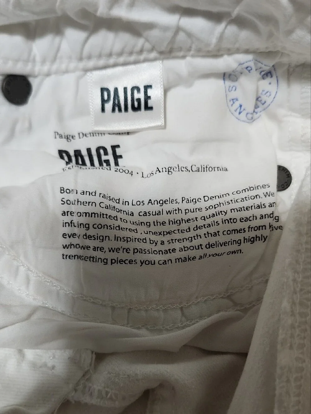 PAIGE Skyline Ankle Peg White Skinjy Neutral Minimlaist Mid Rise Bodycon Fitted